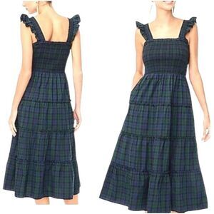 J Crew smocked midi tartan dress, PXS $118 E37